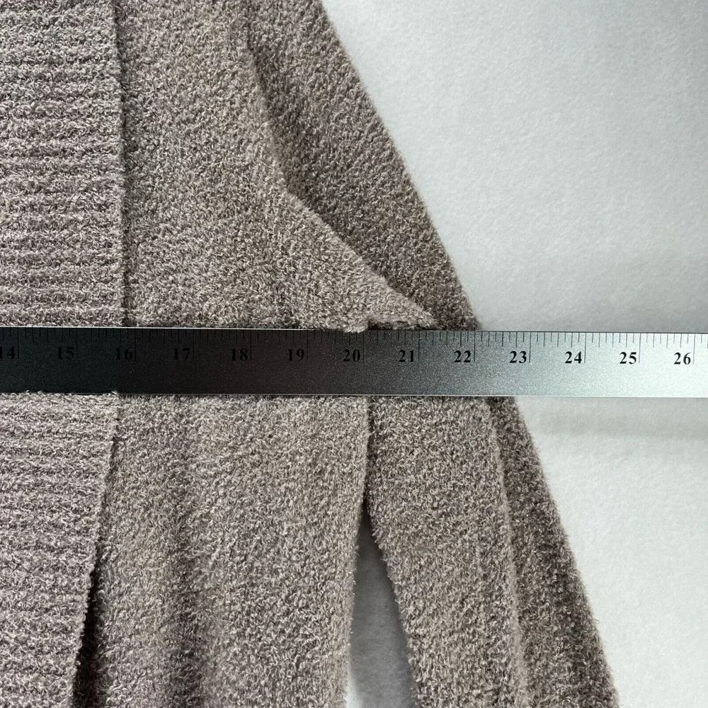 Barefoot Dreams Cardigan Womens M Cozychic Lite Open Front Long Sleeve Beige - Picture 6 of 10